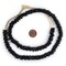 The Bead Chest Midnight Black Ashanti Glass Saucer Beads (10mm)